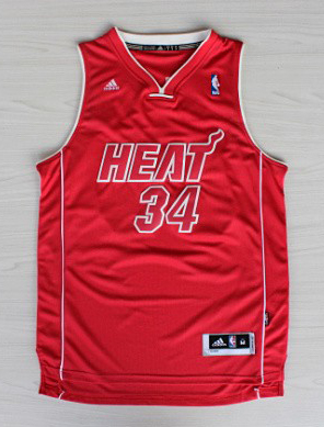 2013 New Season  NBA Miami Heat 34 Ray Allen Miami Heat New Revolution 30 Swingman Red Jerseys